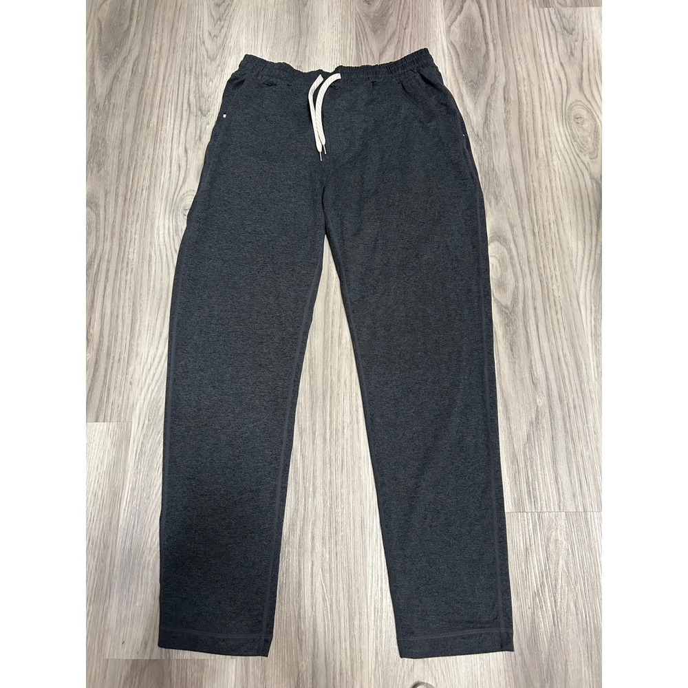 Vuori Mens Ponto Performance Pants Recycled Poly Large Charcoal Grey Heather